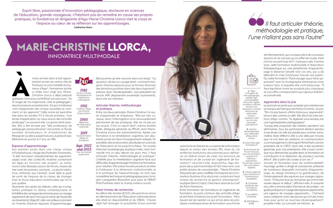 Marie-Christine Llorca, innovatrice multimodale : Portrait